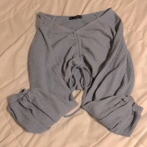 women’s crop top king sleeve shirt